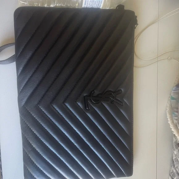 YSL Monogram Small Black Leather Pouch - Picture 9 of 9